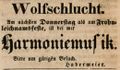 Werbeannonce für eine Veranstaltung in der , Juni 1847