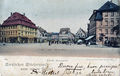 Der Königsplatz, um die Jahrhunderwende. Rechts am Bildrand die Gaststätte . AK gelaufen 1900 nach Neapel (Italien)