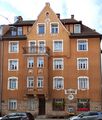 Simonstraße 62, Eckhaus, Fassade von der Simonstraße aus gesehen, ehem. Gastsätte Frohes Heim, Dez. 2023