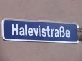 Straßenschild <a class="mw-selflink selflink">Halevistraße</a>