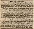 Zeitungsannonce von K. B. Siebenkäß und , die Brauereiübernahme betreffend, September 1839
