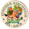 Bierdeckel der Patrizier Bräu zur Fürther Kirchweih 1979 (Rückseite)