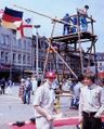 Pfadfinder St. Georg - 1979 Standaufbau mit Zeltlager und Lagerturm  zum "Tag des Kindes"