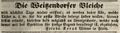 Zeitungsanzeige der Witwe des Buchhändlers , März 1843