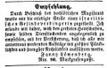 Fanny Löwenberg israelitische Gesindeverdingerin, Fürther Tagblatt 12. März 1854