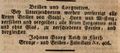 Werbeannonce von , März 1814