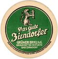 Bierdeckel der Brauerei Grüner für das Zirndorfer Bier