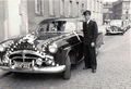 Mitarbeiter der Fa. Grundig mit Firmenfahrzeugen, ca. 1950
