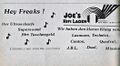 Werbung von Joes´s HiFi Laden in der Schülerzeitung <!--LINK'" 0:7--> Nr. 2 1990