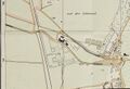 Ausschnitt aus einem Stadtplan von 1905, in dem der geplante Standort des neuen Krankenhauses mit der Nr. 57 eingezeichnet ist. Nördlich davon liegt die alte "<!--LINK'" 0:12-->", das damalige städtische Altersheim.