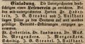 Bekanntmachung, dass ein "" gegründert werden soll, Juli 1848