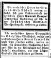 <i>Leichencondukt</i> Konrad Lampel, Fürther Tagblatt 8. August 1872