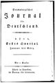 Titelblatt "Dramaturgisches Journal für Deutschland", 1802, erschienen im <!--LINK'" 0:0-->
