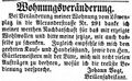 Zeitungsanzeige des Brillenfabrikanten , Mai 1854