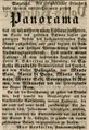 Zeitungsanzeige des Panorama-Besitzers , Dezember 1847