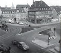 Königsplatz mit der Gaststätte Zum Schwarzen Kreuz, 1955