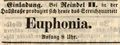 Zeitungsanzeige für eine Aufführung in der Gaststätte "Reindel II." in der <!--LINK'" 0:8-->, Dezember 1847