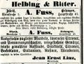 Werbung im <!--LINK'" 0:26--> vom 7.12.1884.  Komplette Zeitung unter <!--LINK'" 0:27--> vorhanden und nachlesbar.