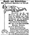 Werbeannonce für eine Veranstaltung im Gasthof <!--LINK'" 0:16-->, April 1851