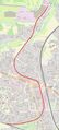 OpenStreetMap-Karte mit markiertem Verlauf der <!--LINK'" 0:53-->