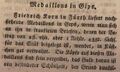 Zeitungsanzeige von <a class="mw-selflink selflink">Friedrich Korn</a>, Januar 1804
