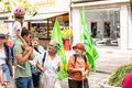 Mitglieder der Grünen Fürth Stadt auf dem 1. Christopher Street Day in Fürth, Juli 2024