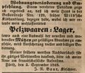 Zeitungsanzeige des Kürschners , September 1848
