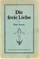 Titelseite: Die freie Liebe von Fritz Oerter, 1924