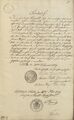 Lehrbrief für den Maurergesellen Friedrich Schmidt vom 18. Feb. 1829