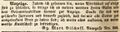 Zeitungsanzeige des Wirts und Bäckers <!--LINK'" 0:20-->, Oktober 1841