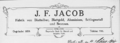 Briefkopf der Firma "J. F. Jacob", 1910