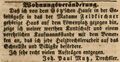 Der Drechsler Joh. Paul Mutz zieht in das "der Madame Feldkirchner gehörige Haus auf dem <!--LINK'" 0:29-->", November 1850