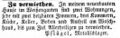 Zeitungsanzeige des Metallschlagers Pflügel, April 1853