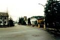 Blick von Norden in die Seestraße in Mannhof, März 1988