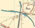 Ausschnitt aus einem Nürnberger Stadtplan von 1904 mit 2 Brücken bei Doos