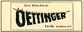 1965:  zeitgenössische Werbung der Firma <!--LINK'" 0:7--> vom <a class="mw-selflink selflink">Schießplatz 8</a>