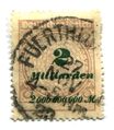 Briefmarke während der Inflation 1923 mit dem Wert von 2 Milliarden Reichsmark, gel. 27. November 1923