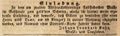Werbeannonce für eine Tanzveranstaltung im Gasthaus <!--LINK'" 0:44-->, Dezember 1842